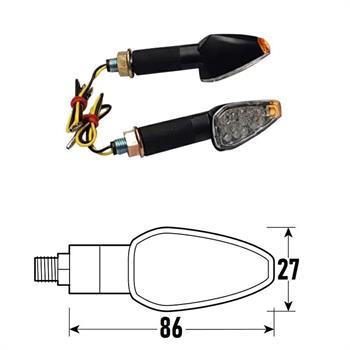 FRECCETTE(CP) MOTO LED NERE GAMBO LUNGO GOCCIA