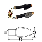 FRECCETTE(CP) MOTO LED NERE GAMBO LUNGO GOCCIA