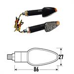 FRECCETTE(CP) MOTO LED NERE GAMBO LUNGO GOCCIA