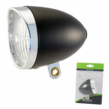 FANALE CICLO RETRO' NERO 3LED LUCE BIANCA BATTERIE INCLUSE