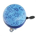 CAMPANELLO DOODLE GRAFICA BLU