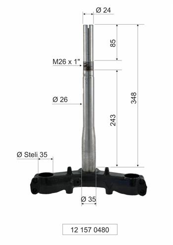 TESTA FORCELLA HONDA SH 300 07>15 D.35 r.o.HO53219KTW900