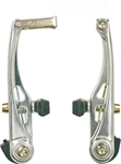 FRENI V-BRAKE 110MM CON TUBETTI E SOFFIETTI (4 Pz.) ARGENTO