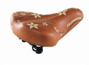 SELLA CITY BIKE HAPPY FLOWERS SKAY MIELE/CREMA SERIGRAFATO