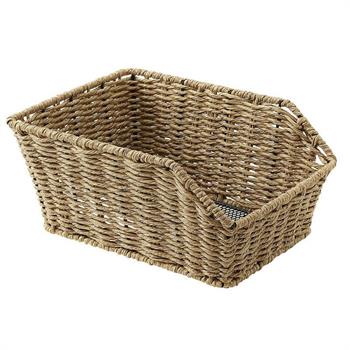 CESTINO POSTERIORE VIMINI ECOLOGICO 35x25x25 BEIGE IMPERMEAB