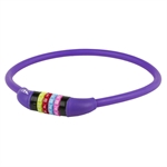 LUCCHETTO ANTIFURTO CON COMBINAZIONE 650x12mm VIOLA