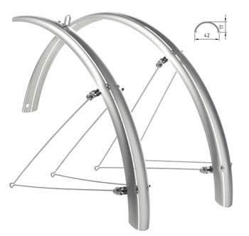 PARAFANGHI COPPIA 28 LARGHEZZA 42MM MORSETTI CRISTINA SILVER