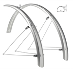 PARAFANGHI COPPIA 28 LARGHEZZA 42MM MORSETTI CRISTINA SILVER