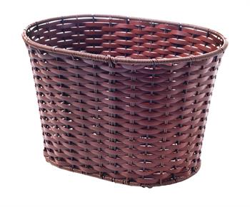 CESTINO ANTERIORE OVALE IN VIMINI SINTETICO 38x28x18cm