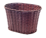CESTINO ANTERIORE OVALE IN VIMINI SINTETICO 38x28x18cm