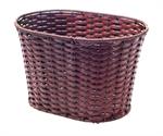 CESTINO ANTERIORE OVALE IN VIMINI SINTETICO 38x28x18cm