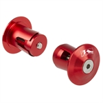 TAPPI MANUBRIO ALLOY DIAM. 17.5-19.5mm ROSSO ANODIZZATO
