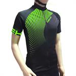 MAGLIA M/CORTA TECH NERO/VERDE ZIP LUNGA 3 TASCHE POST.