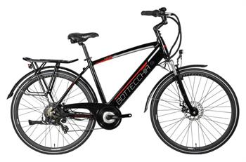 CICLO E-BIKE 28 UOMO BE16 7V 36V DISK NERO ROSSO MIS.50