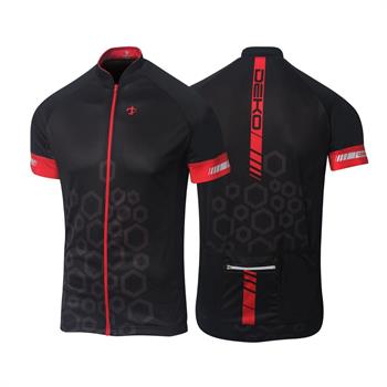 MAGLIA MANICA CORTA EVOLUTION NERA/ROSSA DEKO
