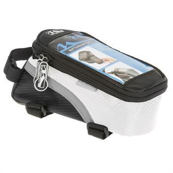BORSA PORTAOGGETTI CON FINESTRA PORTA SMARTPHONE BIANCA/NERA