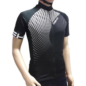 MAGLIA M/CORTA TECH NERO/BIANCO ZIP LUNGA 3 TASCHE POST.