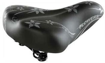 SELLA CITY BIKE HAPPY FLOWER CON MOLLE SKAY NERO