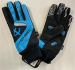 GUANTI INVERNALI VELVET ANTISCIVOLO GEL LUNGO AZZURRO