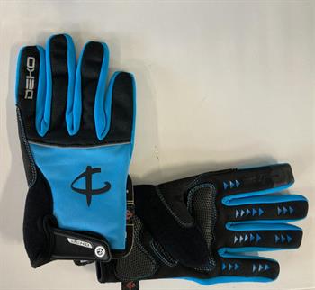 GUANTI INVERNALI TECH ANTISCIVOLO IN GEL CORTO AZZURRO