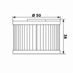 FILTRO OLIO MEIWA H1008-HIFLO HF112 HONDA-KAWASAKI-GAG GAS