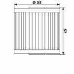 FILTRO OLIO HF123 KAWASAKI
