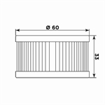 FILTRO OLIO MEIWA S3004-HIFLO HF136 SUZUKI INTRUDER 125/250