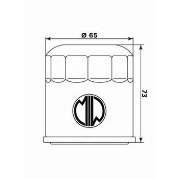 FILTRO OLIO MEIWA H1013-HIFLO HF303 HONDA-KAWASAKI-YAMAHA
