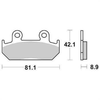 PASTIGLIE SBS 593* HONDA CBR 250/400/600 '80/'90 ANT.SINTER.