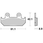 PASTIGLIE SBS 593* HONDA CBR 250/400/600 '80/'90 ANT.SINTER.