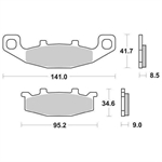 PASTIGLIE SBS 597* KAWASAKI ER500-ZX600-SUZUKI ANT./POST.