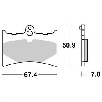 PASTIGLIE SBS 601 KTM LC4 550/600-EXC 600 ANT/POST. CARBON