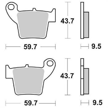 PASTIGLIE SBS 777 HONDA CRF 250/450-FANTIC-HM-TM POST.SINT.