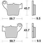 PASTIGLIE SBS 777 HONDA CRF 250/450-FANTIC-HM-TM POST.SINT.