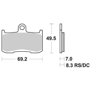 PASTIGLIE SBS 782*KAWASAKI Z800/ZX9R-SUZUKI-TRIUMPH ANT.SINT