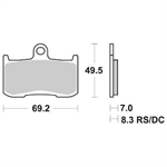 PASTIGLIE SBS 782*KAWASAKI Z800/ZX9R-SUZUKI-TRIUMPH ANT.SINT