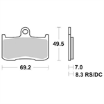 PASTIGLIE SBS 782*KAWASAKI Z800/ZX9R-SUZUKI-TRIUMPH ANT.SINT