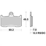 PASTIGLIE SBS 782*KAWASAKI Z800/ZX9R-SUZUKI-TRIUMPH ANT.SINT