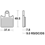 PASTIGLIE SBS 838*(4PZ) KAWASAKI ZX-6R/Z750/Z1000 ANT.SINTER