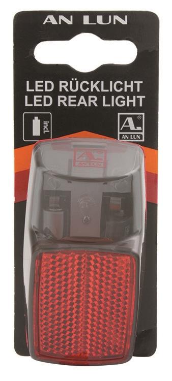 FANALINO POSTERIORE 2 FUNZIONI 3 SUPERLEDS ROSSI BATT.INCLUS