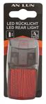 FANALINO POSTERIORE 2 FUNZIONI 3 SUPERLEDS ROSSI BATT.INCLUS