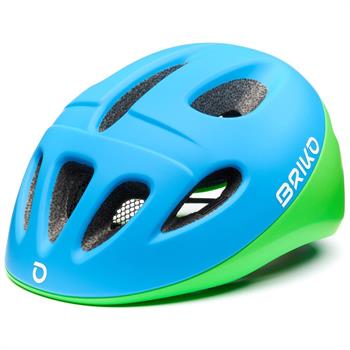 CASCO CICLO RAGAZZO FURY MATT BLUE GREEN FLUO