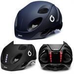 CASCO CICLO E-ONE LED BLUE (TG.M 53-58/TG.L 59-63)