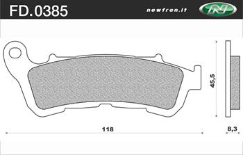 PASTIGLIE ANT. HONDA CBF/CBR-HORNET -SILVERWING 600