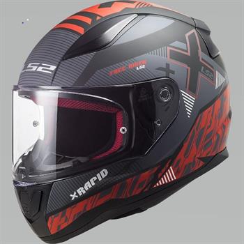 CASCO LS2 FF353 MOD.RAPID XSTREET MATT BLACK/RED