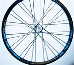 RUOTA ANTERIORE 27,5 MTB/E-BIKE DISK NERA/BLU CON BLOCCAGGIO