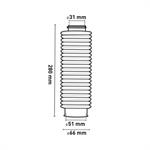 SOFFIETTI(CP) FORCELLA 21denti NERI 280mm CIRCUIT COMPONENT