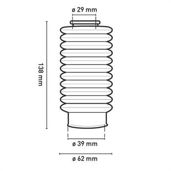 SOFFIETTI(CP) FORCELLA 11denti NERI HARLEY CIRCUIT COMPONENT