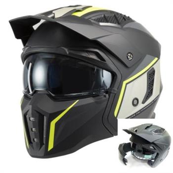 CASCO MPH MOD.HARRIER MATT BLACK/YELLOW OMOL.ECE 22.06