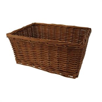 CESTINO RETTANGOLARE VIMINI MARRONE S/GANCI 43x33x19cm